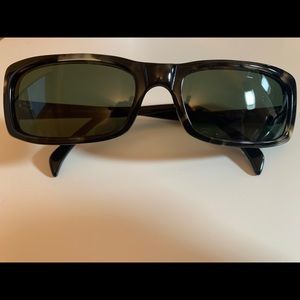90s Vuarnet Black Tortoise Sunglasses